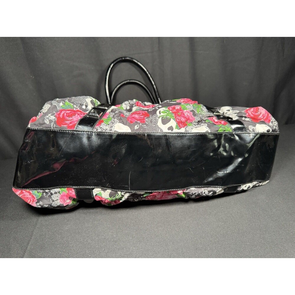 Y2K Betsey Johnson Betseyville Bag Skull Roses Studded Pink Whimsy Goth - Picture 8 of 10
